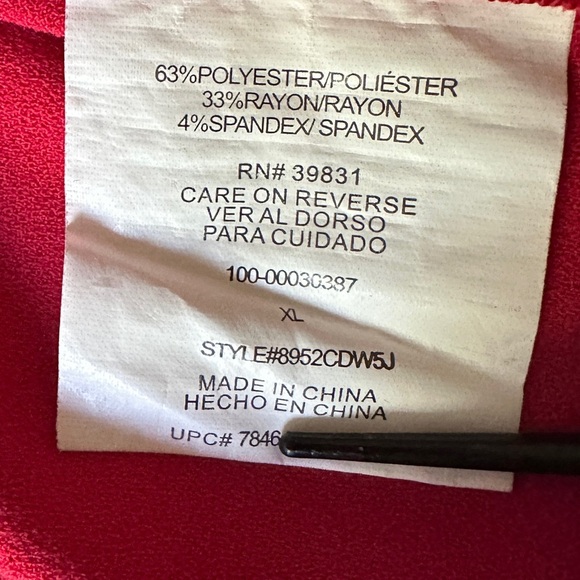 My Michelle Red Dress – Size XL Office Casual Church School Zippered - Picture 7 of 7